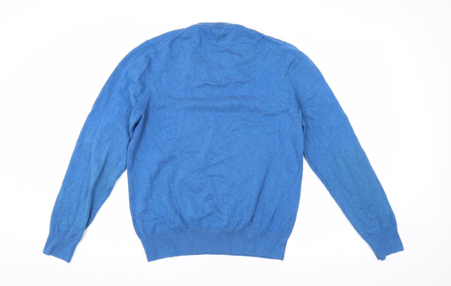 Marks and Spencer Men's Blue V-Neck Pullover Jumper M