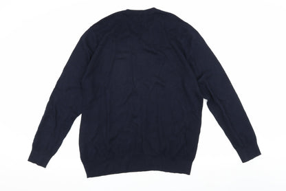 1778 Debenhams Men's Blue V-Neck Pullover Jumper L