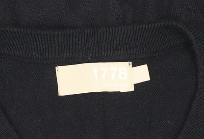 1778 Debenhams Men's Blue V-Neck Pullover Jumper L
