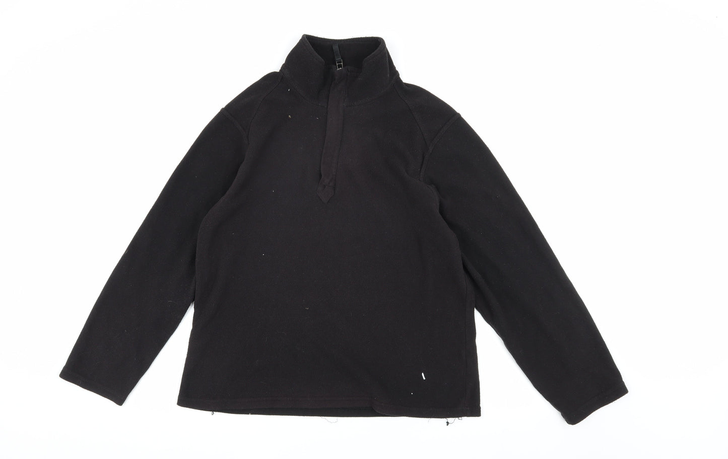 Mens UK Size M Marks and Spencer Black Henley Sweatshirt