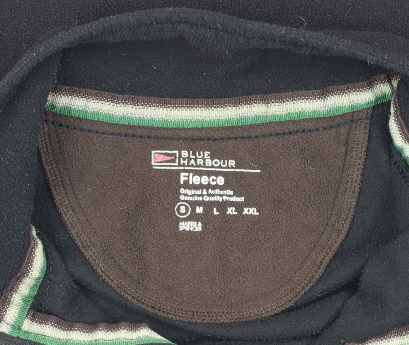 Mens UK Size M Marks and Spencer Black Henley Sweatshirt