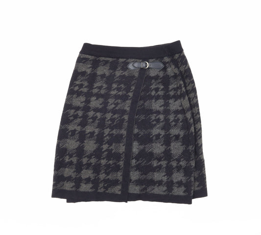 Marks and Spencer Women's Black Houndstooth Pencil Skirt