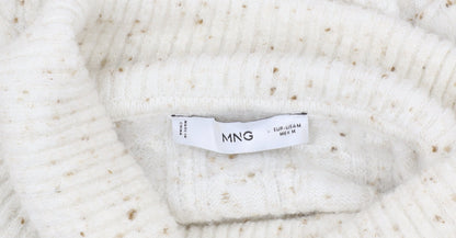 Womens UK Size M MNG Ivory Pullover Jumper