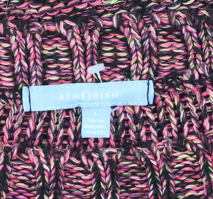 Aphorism Women's Multicoloured Chunky-Knit Jumper L