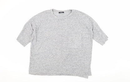 Womens UK Size M Zara Grey Basic T-Shirt