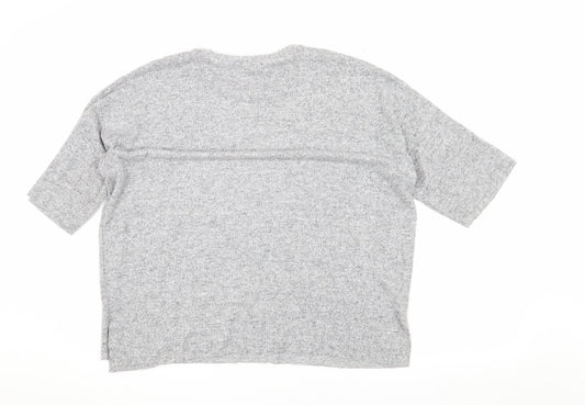 Womens UK Size M Zara Grey Basic T-Shirt