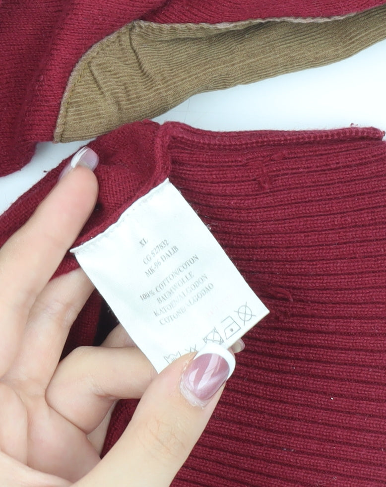 Brave Soul Men's XL Red Crew Neck Pullover Jumper