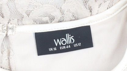 Wallis Women’s Ivory Lace Sheath Dress Size 16