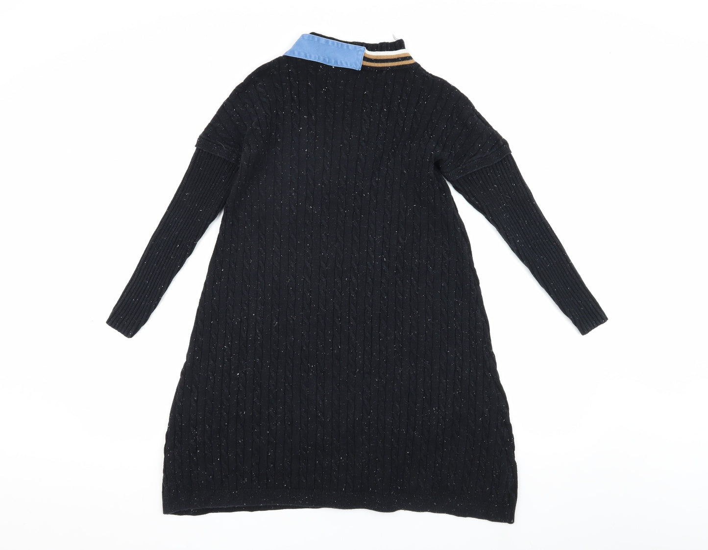 Blue Wave Women's Black Cardigan Size 12 Long Sleeve