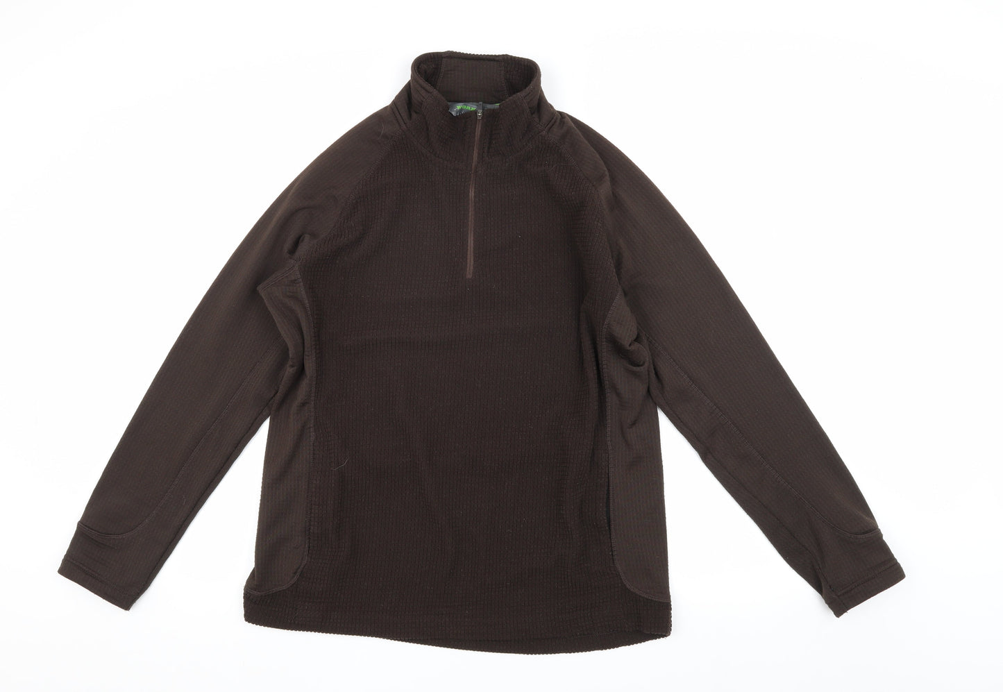 Work It Men's Brown Pullover Sweatshirt, M, 1/4 Zip