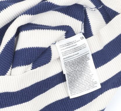 Womens UK Size M C&A Blue Pullover Jumper