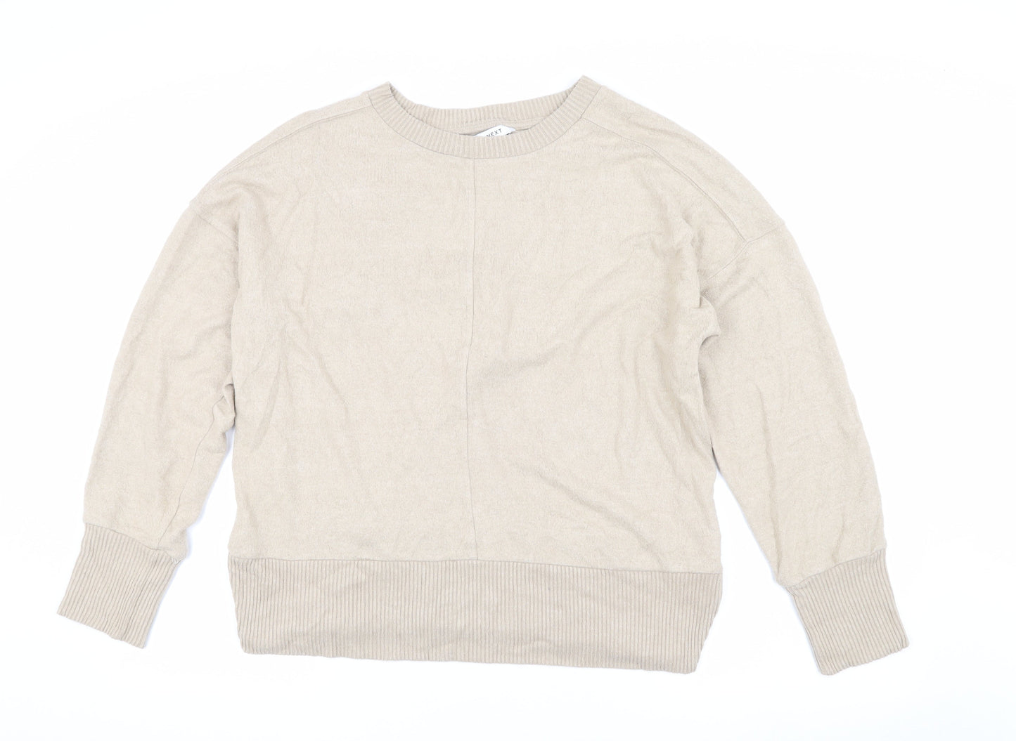 Womens UK Size M NEXT Beige Pullover Jumper