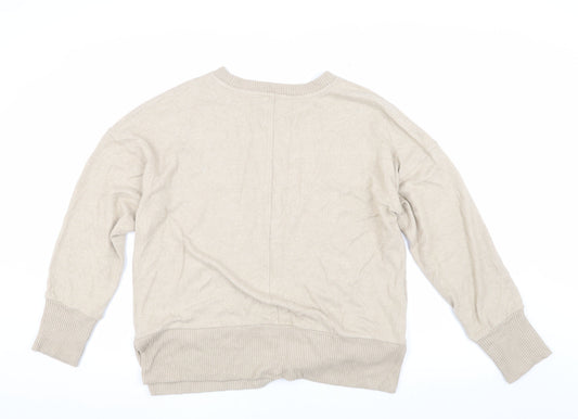 Womens UK Size M NEXT Beige Pullover Jumper