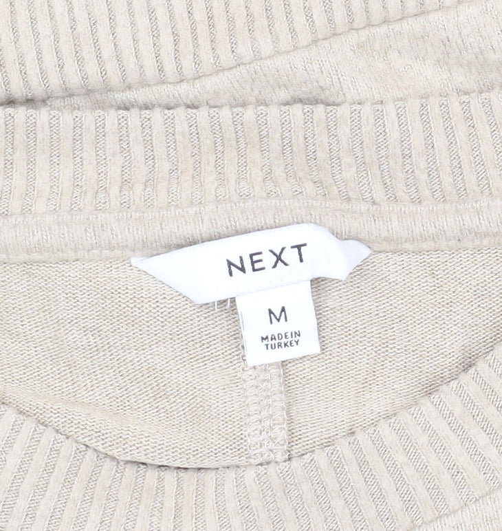 Womens UK Size M NEXT Beige Pullover Jumper