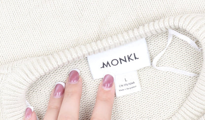 Womens UK Size L Monki Beige Pullover Jumper
