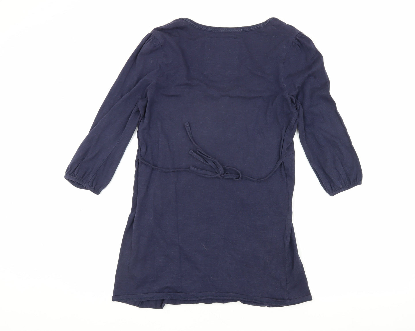 M&Co Women's Navy 3/4 Sleeve Top Size 10