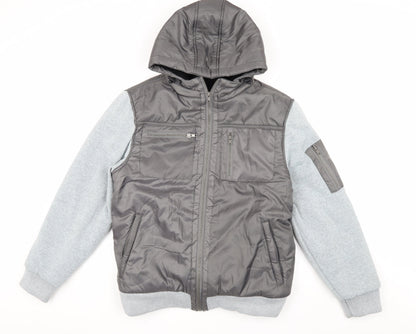 Mens UK Size M Fabric Grey Bomber Jacket