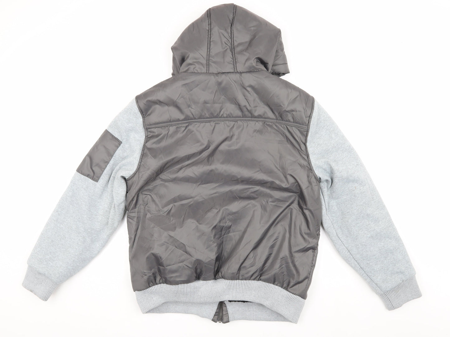 Mens UK Size M Fabric Grey Bomber Jacket