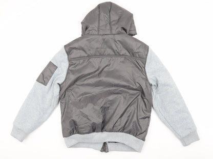 Mens UK Size M Fabric Grey Bomber Jacket