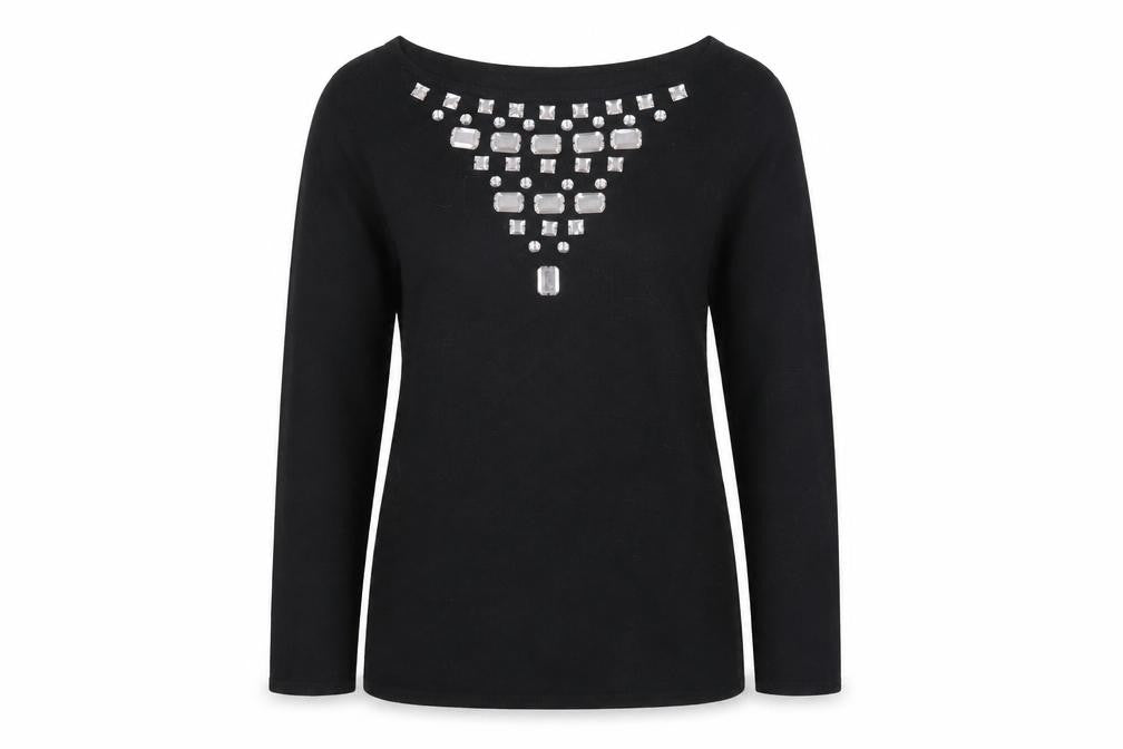 Womens UK Size 10 Wallis Black Pullover Jumper