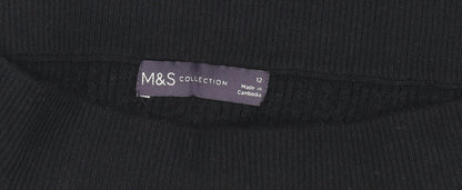Marks and Spencer Women's Black Pencil Skirt, Size 12