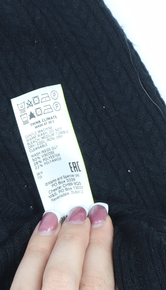 Marks and Spencer Women's Black Pencil Skirt, Size 12