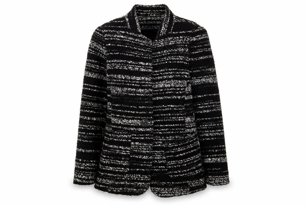 Marks & Spencer Women's Black Striped Jacket Size 6