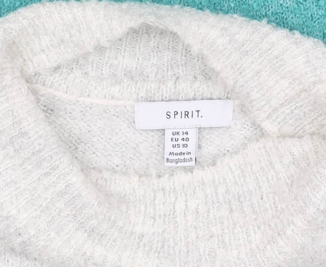 Womens UK Size 14 Spirit Blue Pullover Jumper