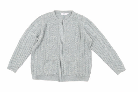 Womens UK Size 14 Honor Millburn Grey Basic Jacket