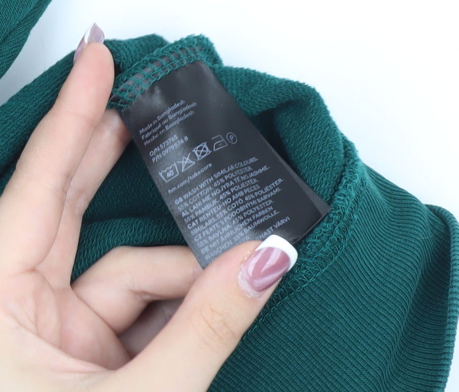 H&M Women’s Green Pullover Sweatshirt L