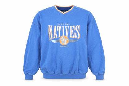 Mens UK Size L Topman Blue Pullover Sweatshirt