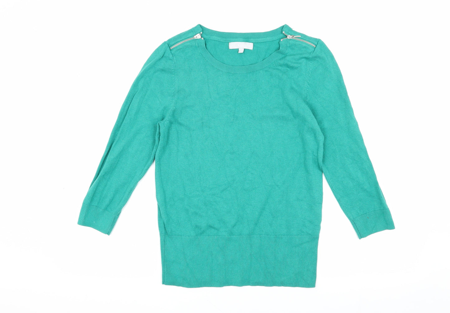 Womens UK Size 12 Red Herring Green Pullover Jumper