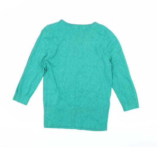 Womens UK Size 12 Red Herring Green Pullover Jumper