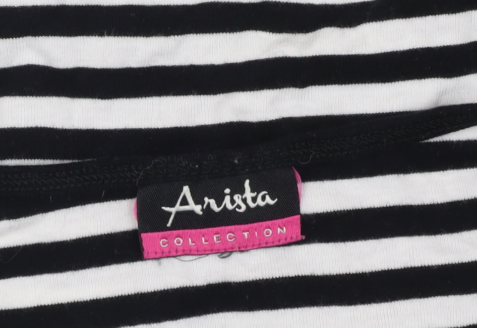 Womens UK Size 16 Arista Black Basic T-Shirt