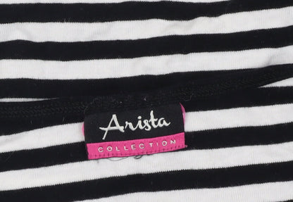 Womens UK Size 16 Arista Black Basic T-Shirt