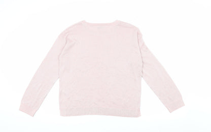 Womens UK Size S Marks and Spencer Pink Pullover Jumper