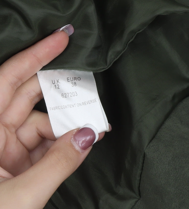 Womens UK Size 12 Unknown Green Quilted Coat