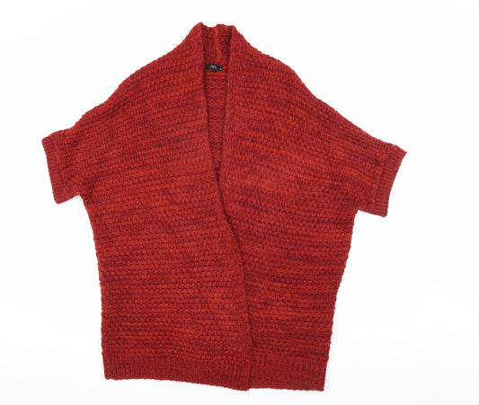 Womens UK Size 16 M&Co Red Cardigan Jumper