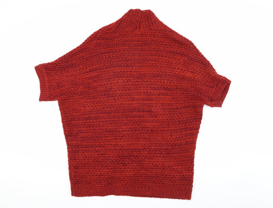 Womens UK Size 16 M&Co Red Cardigan Jumper