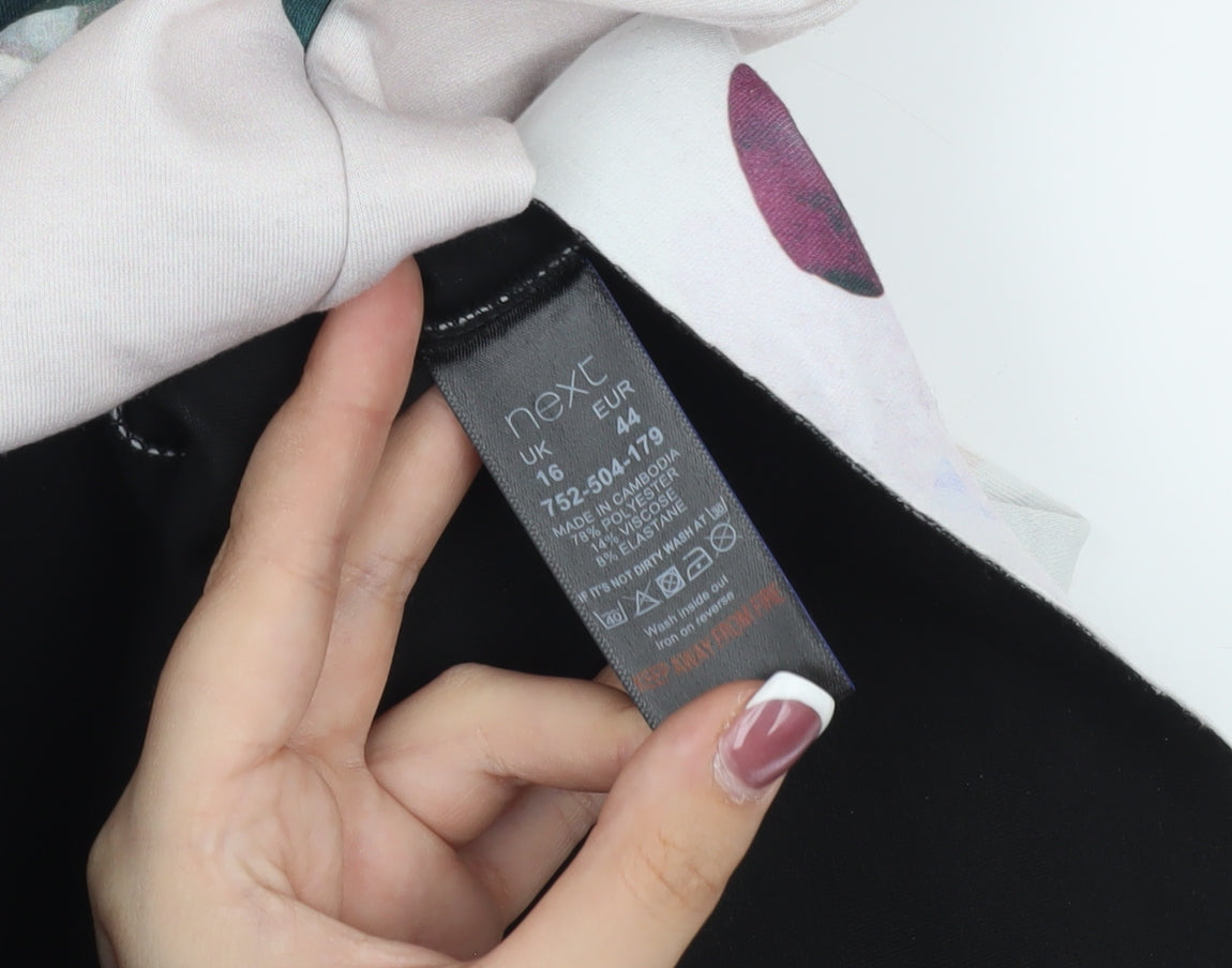 Next Women Multicoloured Floral Shift Dress Size 16