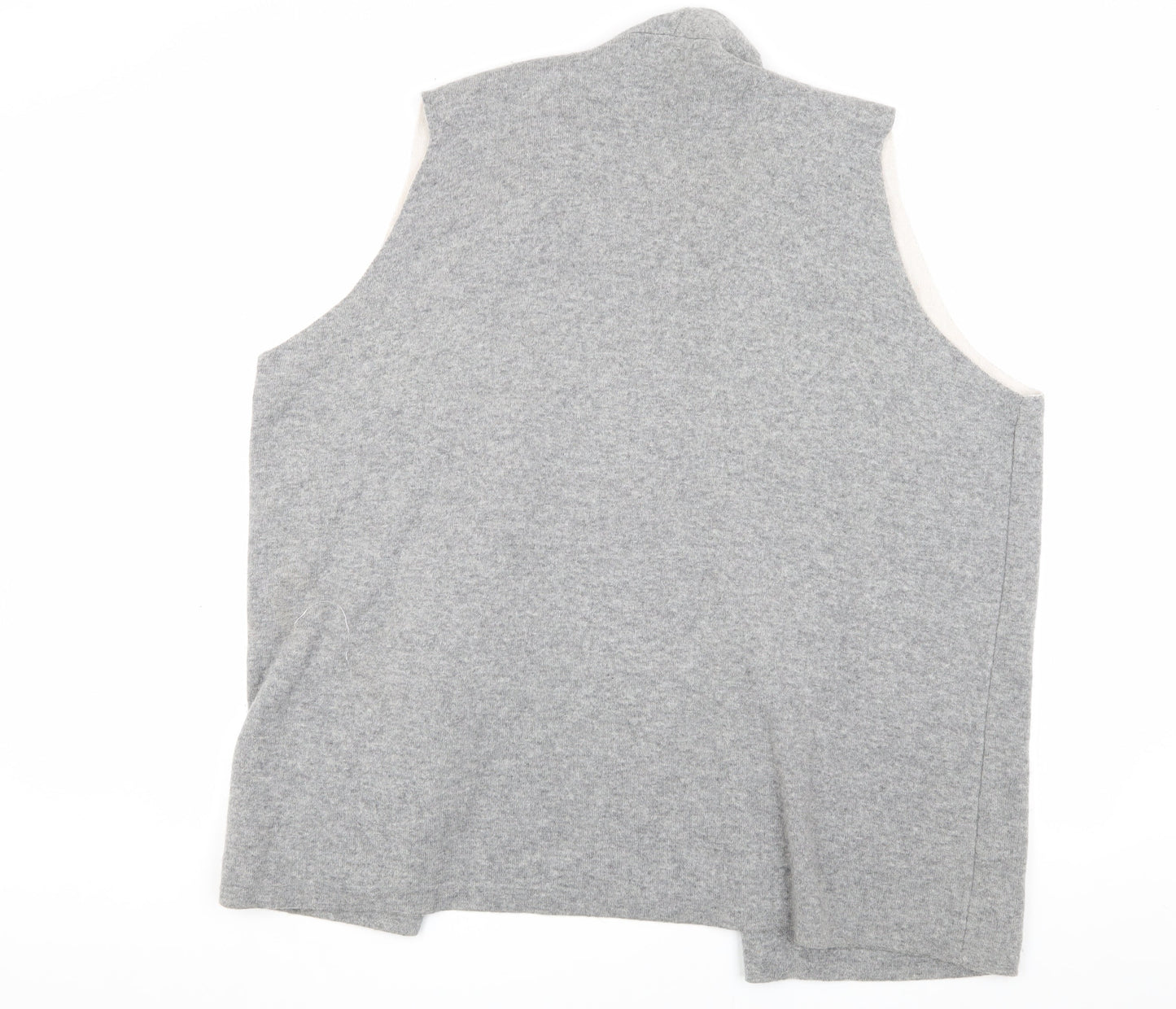 Bartolini Women’s Grey Sleeveless Knit Open Front Vest 2XS