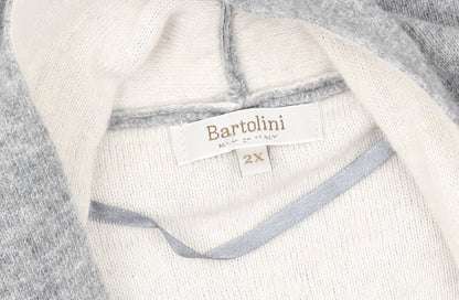 Bartolini Women’s Grey Sleeveless Knit Open Front Vest 2XS
