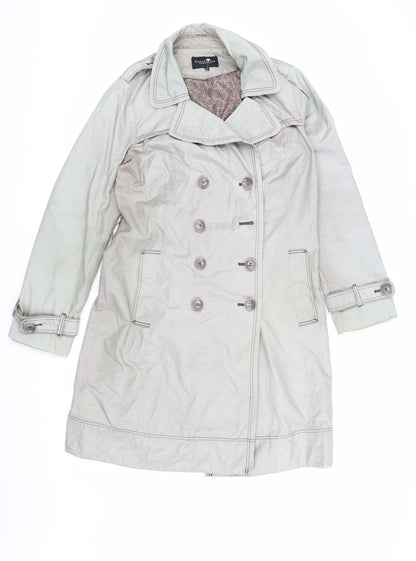 Womens UK Size 12 Debenhams Beige Trench Coat