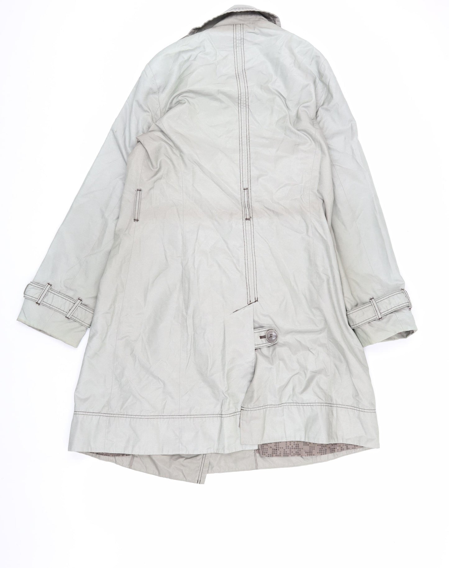 Womens UK Size 12 Debenhams Beige Trench Coat