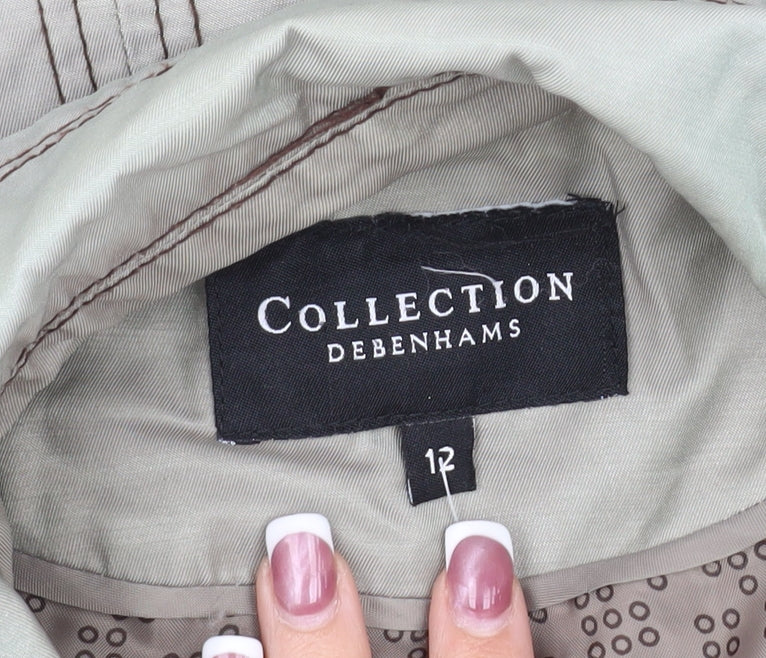 Womens UK Size 12 Debenhams Beige Trench Coat