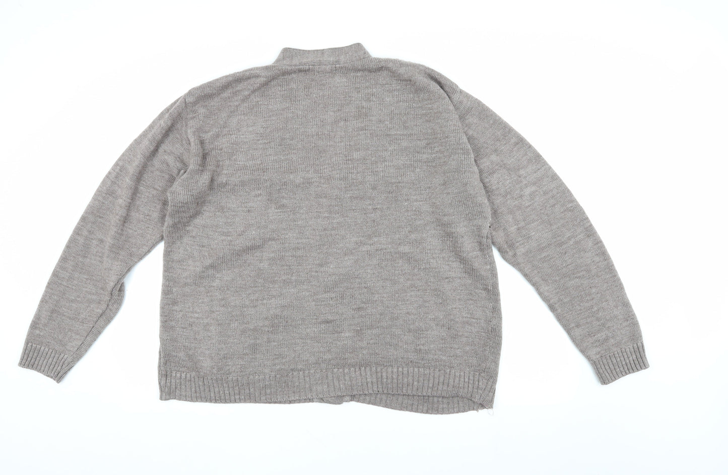 Womens UK Size 7XL Reflect Collection Grey Cardigan Jumper