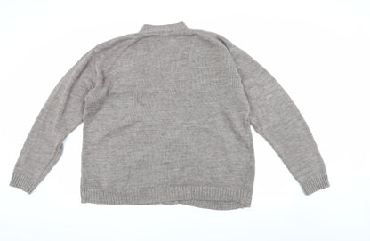 Womens UK Size 7XL Reflect Collection Grey Cardigan Jumper