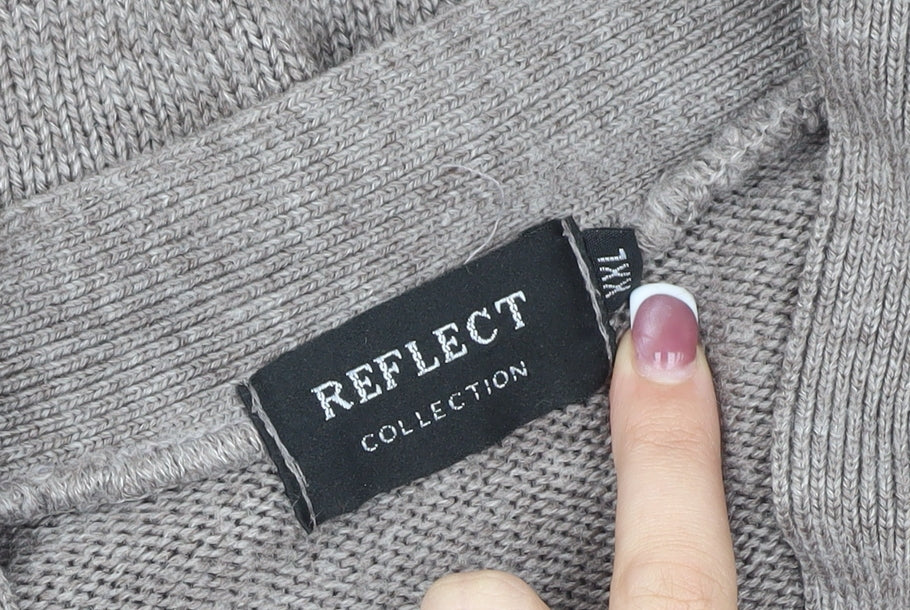 Womens UK Size 7XL Reflect Collection Grey Cardigan Jumper
