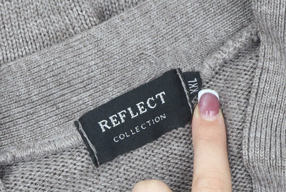 Womens UK Size 7XL Reflect Collection Grey Cardigan Jumper