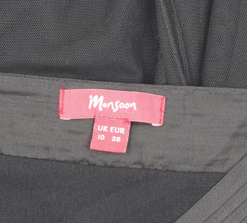 Monsoon Black Sleeveless Women's Dress UK Size 10